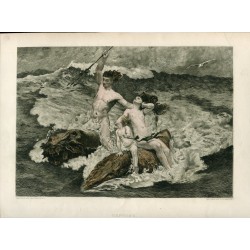 «Neptune» grabado by P.A. Masse sobre obra de C.N. Kennedy