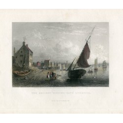 «The ancient wishing-gate Liverpool» 1846 grabado por W. Floyd sobre obra de S.F. Serres