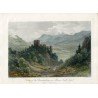"Ruins of the Brunnenburg near Meran South Tyrol" enregistré par T. Heawood d'après un travail d'ET Compton.