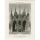 West front of Peterborough Cathedral. grabado por J. Chapman sobre obra de J. Carter