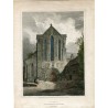 West Front Lanercost Priory Cumberland. 1813 grabado por L.Clenell sobre obra de J. Creig