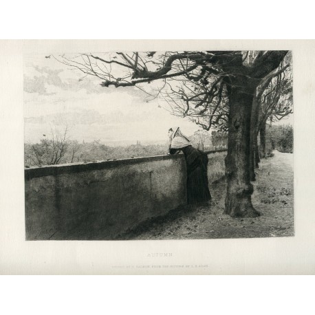 «Autumn» grabado por E. Salmon sobre obra de L.E. Adan