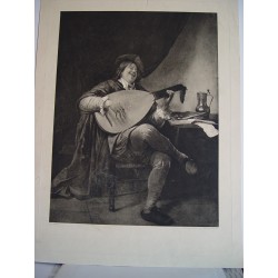 Musico. grabado sobre obra de Jan Steen