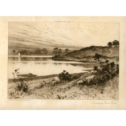 «Frensham Great Pond»  Grabado por Percy Robertson