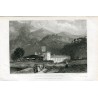 Italia. Convent of the Vallambrosa. Grabado dibujado por J.D. Harding y grabado por J. Henshall en 1832