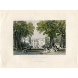 «Chambers of Representatives» from the Park Brussels grabado por Bradshaw