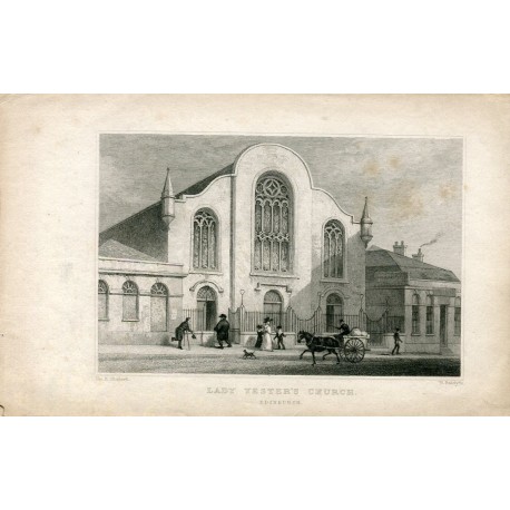 Lady Yester´s Church´Edimburgo grabado por W. Radclyffe sobre obra de Th.R. Shepherd