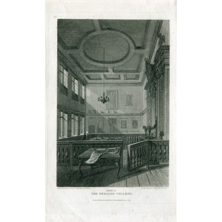 «The Herald College» grabado por Lewis de un diobujo de J.P.Neale en 1815