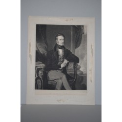 «Lord Viscount Sandon M.P.» Mezzotinta sobre obra de Thomas Hodgetts y realizada por Thomas Hodgetts.