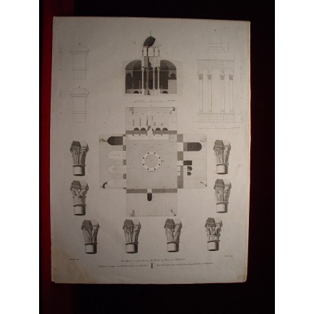 España. Cataluña. Gerona. «Detalles y cortes en los baños Arabes de Gerona» Alexandre Laborde (1810-11).