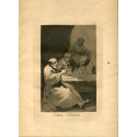 Grabado de GOYA. Caprichos. Están calientes