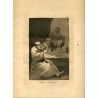Grabado de GOYA. Caprichos. Están calientes