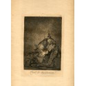 Grabado de GOYA. Caprichos. Que la descañonan