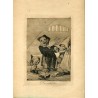 Goya etching. Hobgoblins (Duendecitos). Plate 49 from The Caprices etching series, 1937 edition.